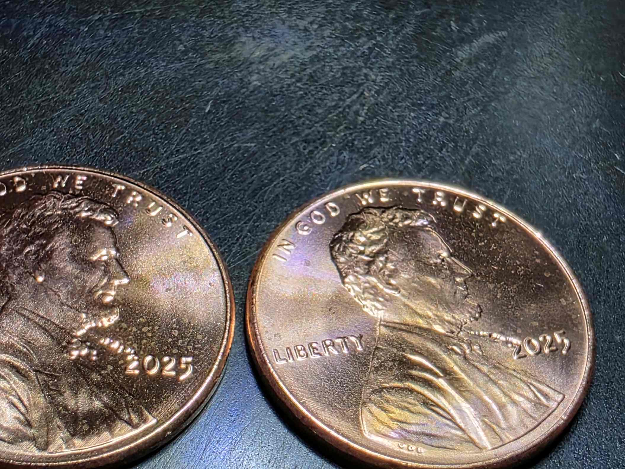 2025-P-Penny-From-New-Roll-With-What-I-Think-Are-Cud-Errors.-I-Have-More-Than-1-Of-These.